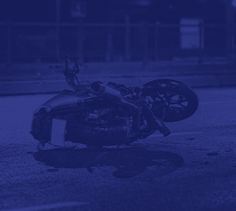 Motorcycle after crash in Denver