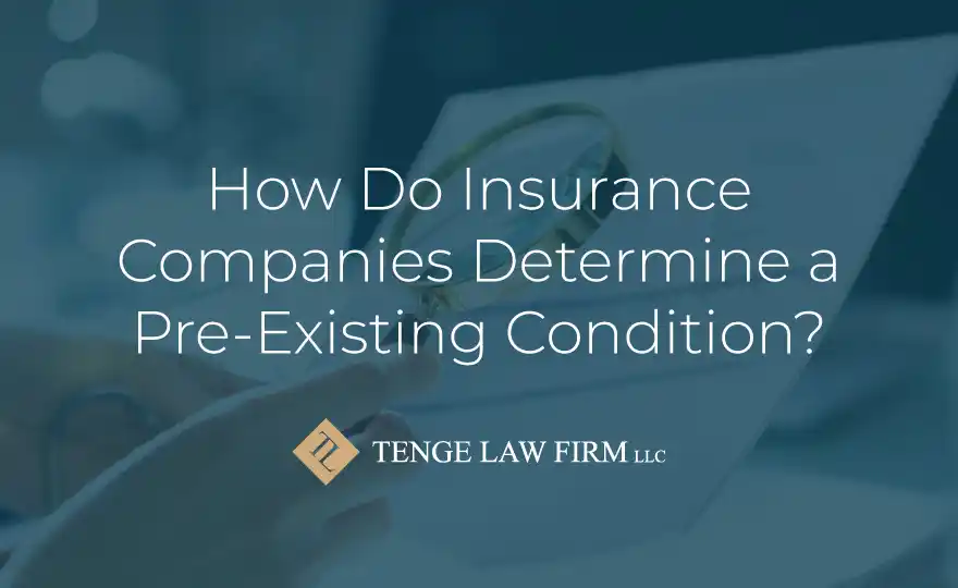 how does insurance determine pre-existing condition