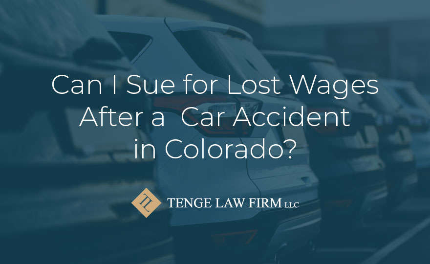 sue for lost wages after car accident co